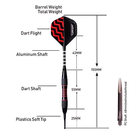 Darts Plastic Tip - Professional Soft Tip Darts Set for Electronic Tungsten
