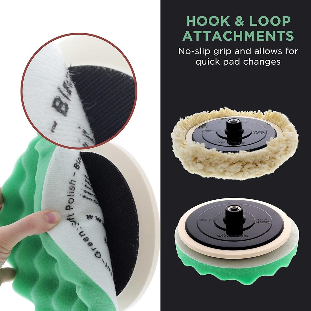Professional 6 Pad Buffing Kit for Car Detailing