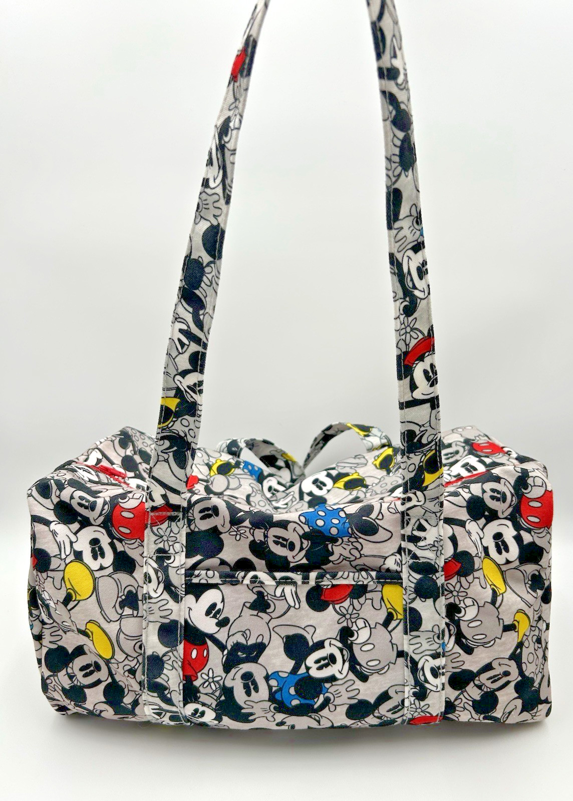Disney Mickey & Minnie Mouse Gray Multicolor All Over Print Weekender Duffel Bag