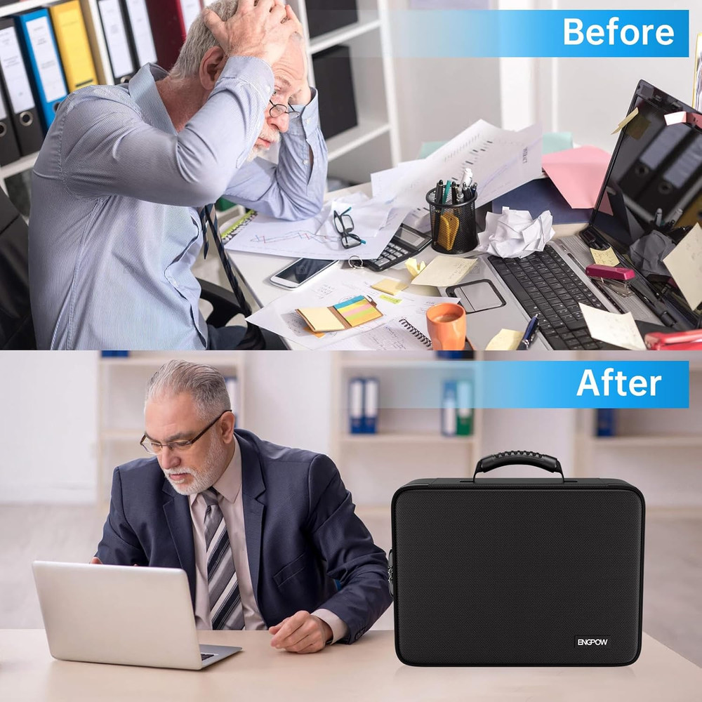 5200℉ Soft Case Fireproof Document Box with Lock,Fireproof Box with 25 Colorf...