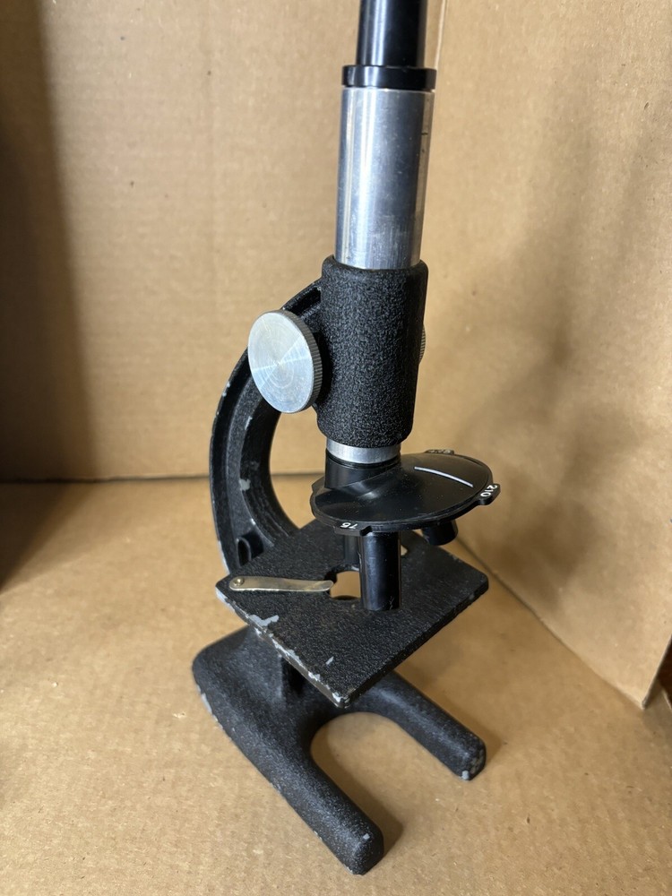 Porter Microcraft Microscope Lab in Original Tin Box / with Scope & Some Parts