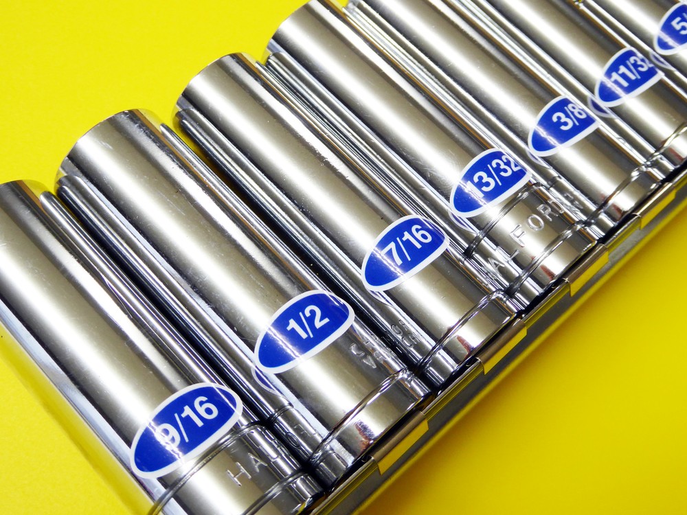SOCKET SET IDENTIFICATION TOOL LABEL stickers METRIC, SAE,TORX DRIVE 3 sheets