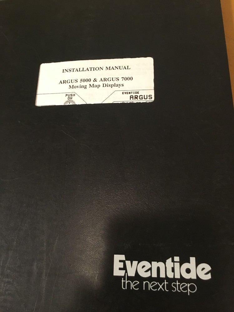 Evintide ARGUS 5000 & ARGUS 7000 Install Manual.
