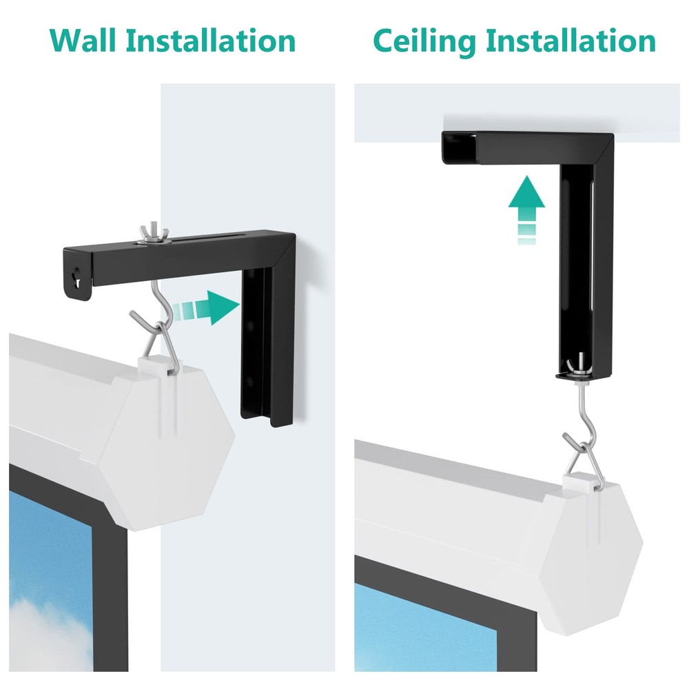 Projector Screen Ceiling Mount with Adjustable Extension Supports 66 lbs