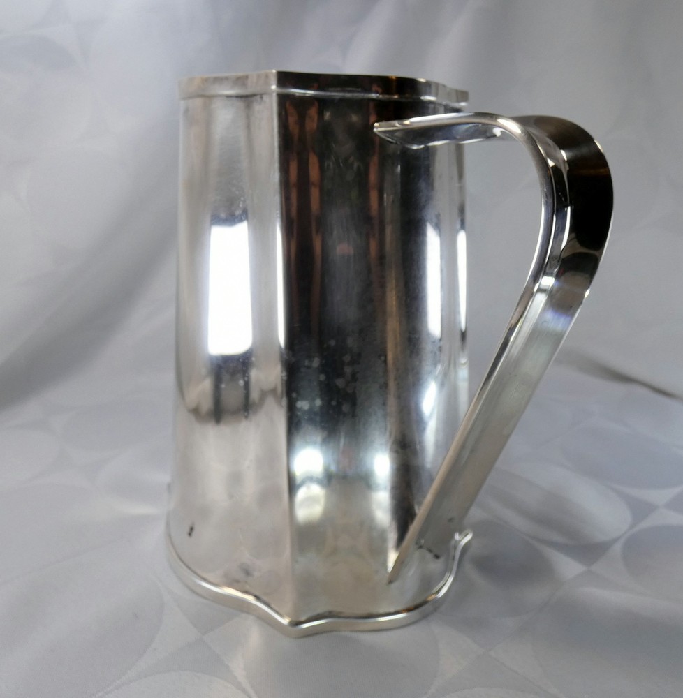 Signed St James Brazil MCM Silver Plate MEDIUM Pitcher Jug READ