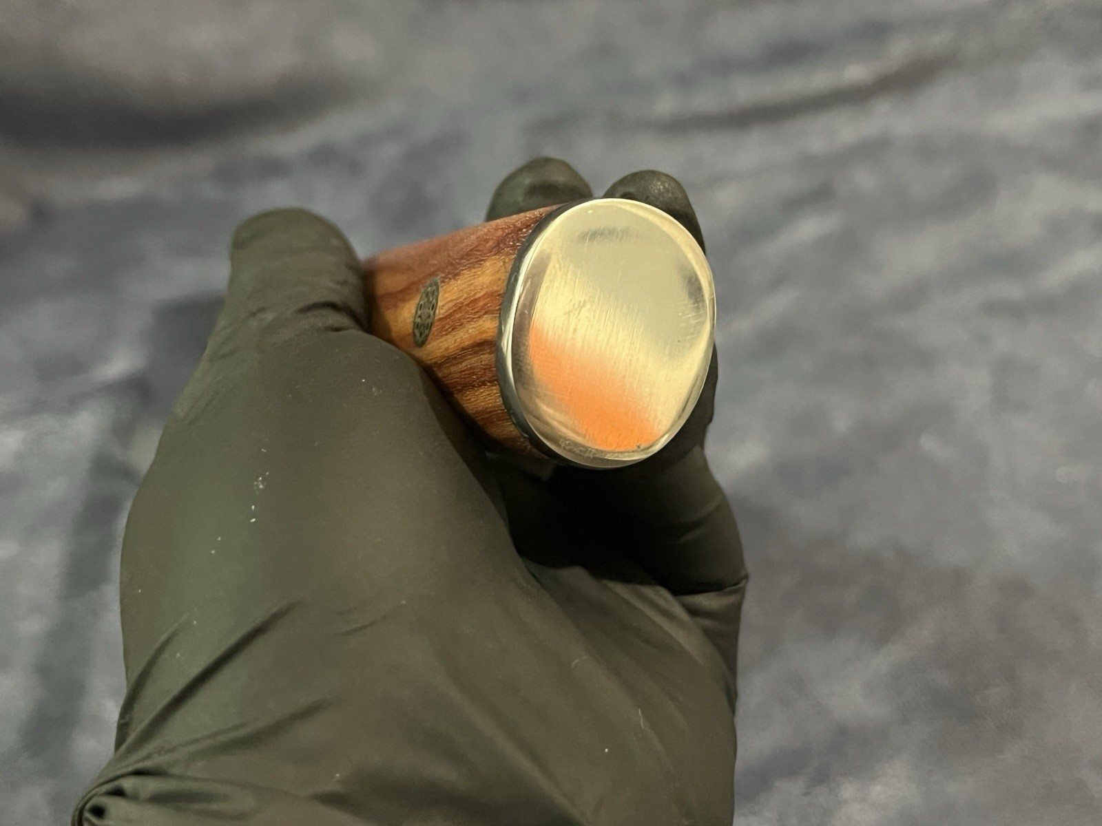 7" Hand Forged Nakiri Knife 9Cr18MoV Steel Cleaver Vegetable Slicer Hammered Fin