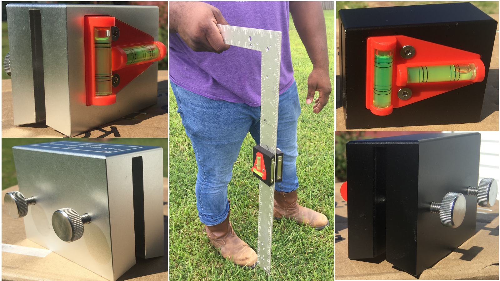 Pipefitters Square Holder & Combo Level Tools V2 ( Metallic Silver)