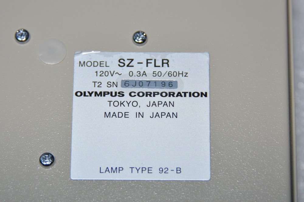 OLYMPUS SZ-FLR ILLUMINATOR FOR OLYMPUS MICROSCOPE