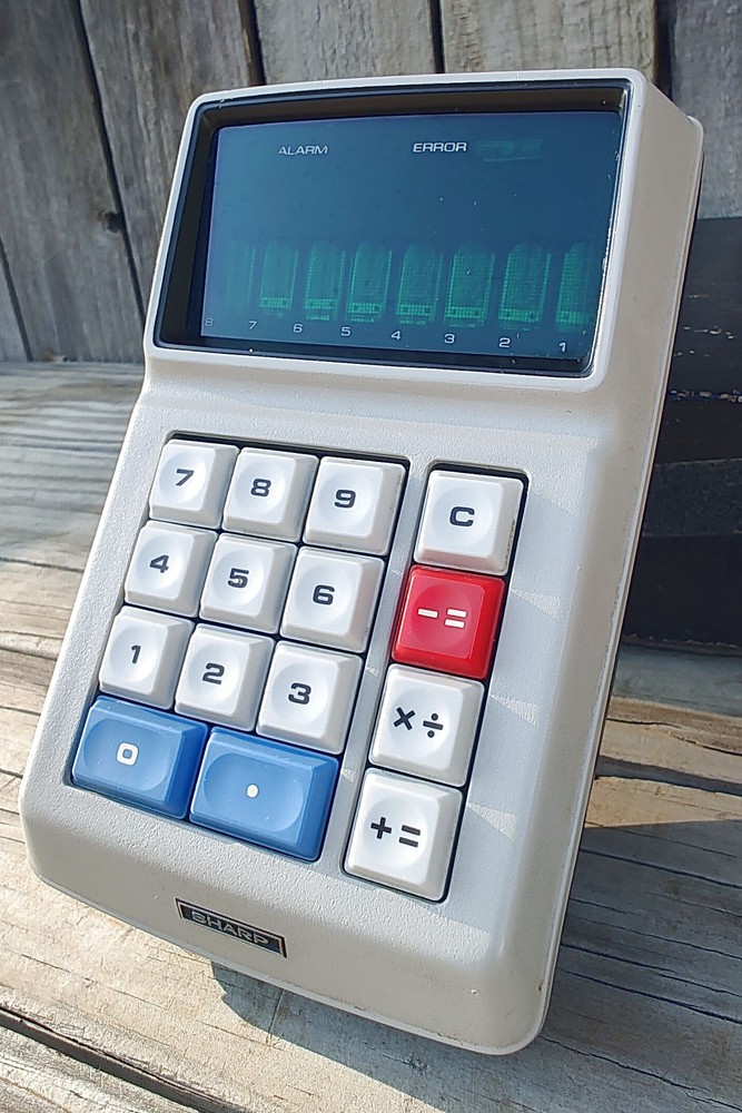 RARE Nice Working Vintage 1971 Working Sharp EL-8 VFD Compet ELSI Calculator