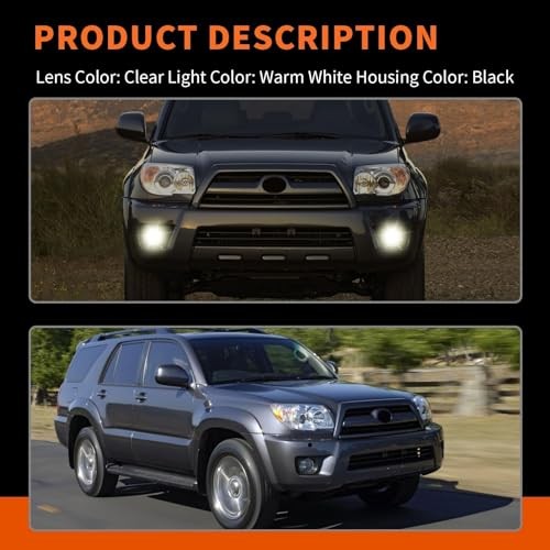 Fog Lights Assembly Compatible with 4Runner 2006 2007 2008 2009 Left and Right