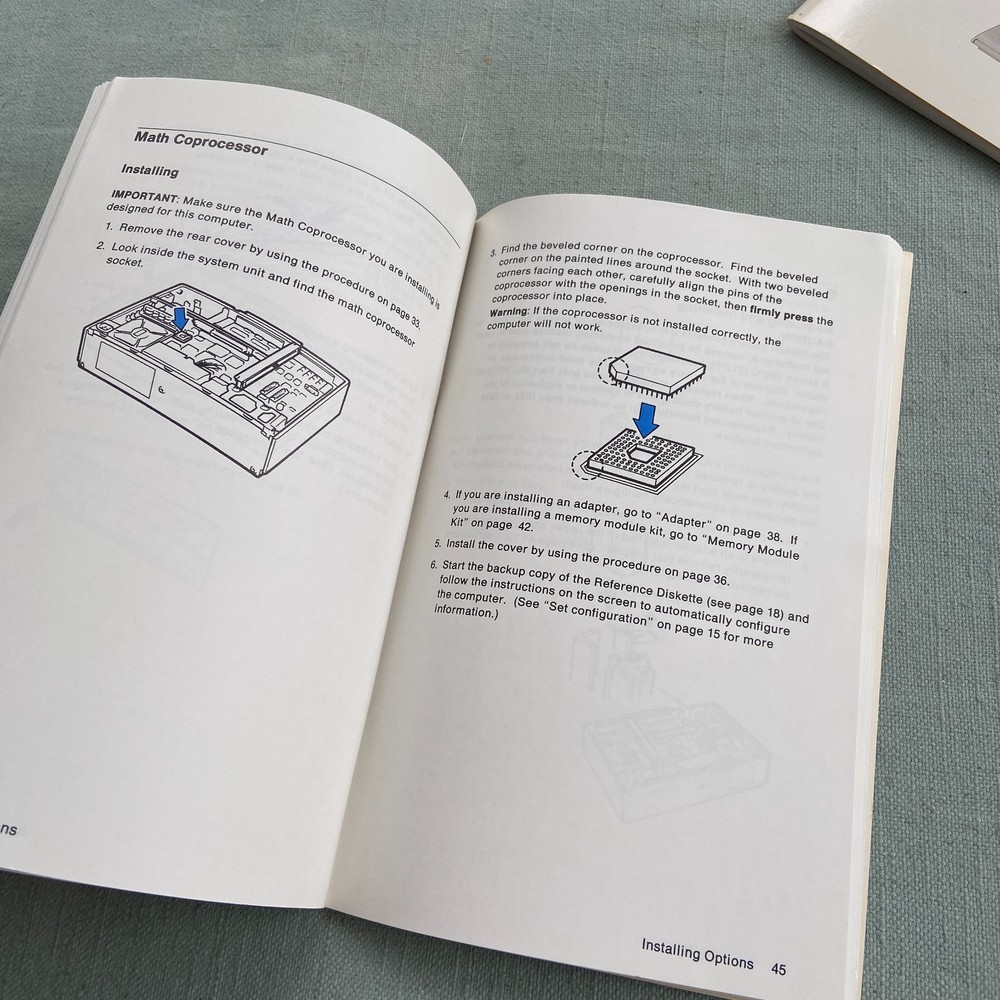 IBM Personal System PS/2 Quick Reference Guide P70 386 Model 30 286 Operations