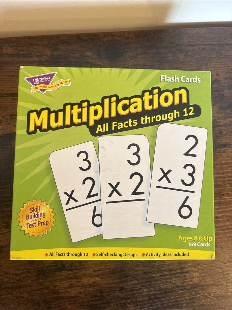 Trend Enterprises Multiplication Flash Cards Learning Tools Math