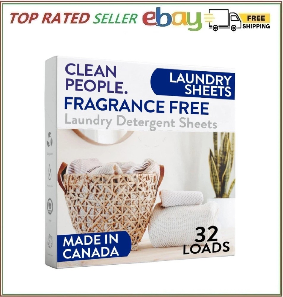 Clean People Laundry Detergent Sheets - Plant-Based, Hypoallergenic Laundry Soap