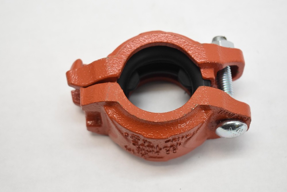 GemLock Style 99 1-1/4" Grooved Pipe Coupling Mechanical Clamp Fitting Orange