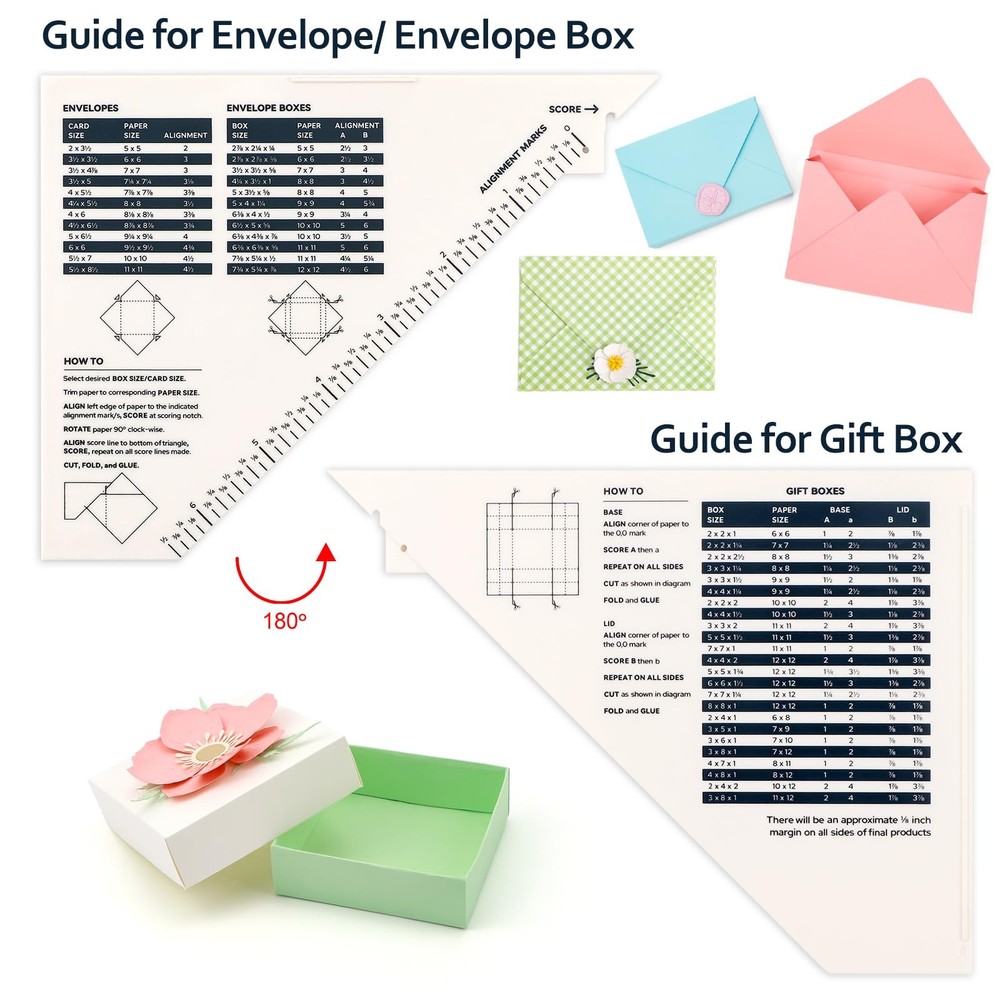 12x12 Scoring Board for Making Envelope/Envelope /Gift ; Large Multi-Purpose ...