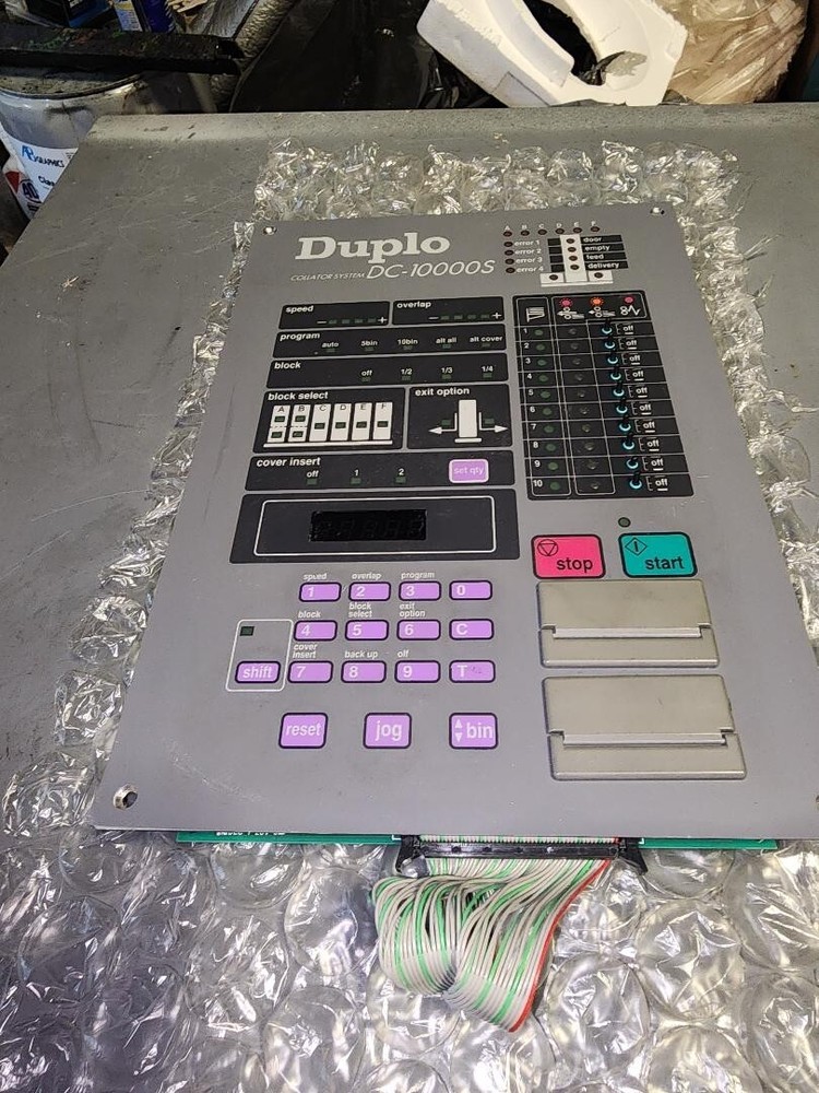 Duplo 10000S Collator Control Panel Unit