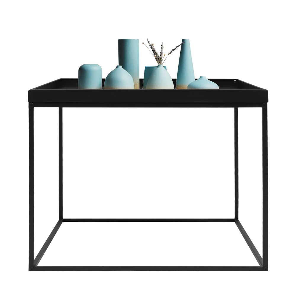 24" Square Table Side End Table Camping Table Portable Metal Frame Table Top New