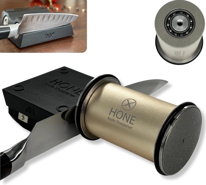 HONÉ Knife Sharpener: Canadian Engineered Dual-Sided Diamond Blade Tool