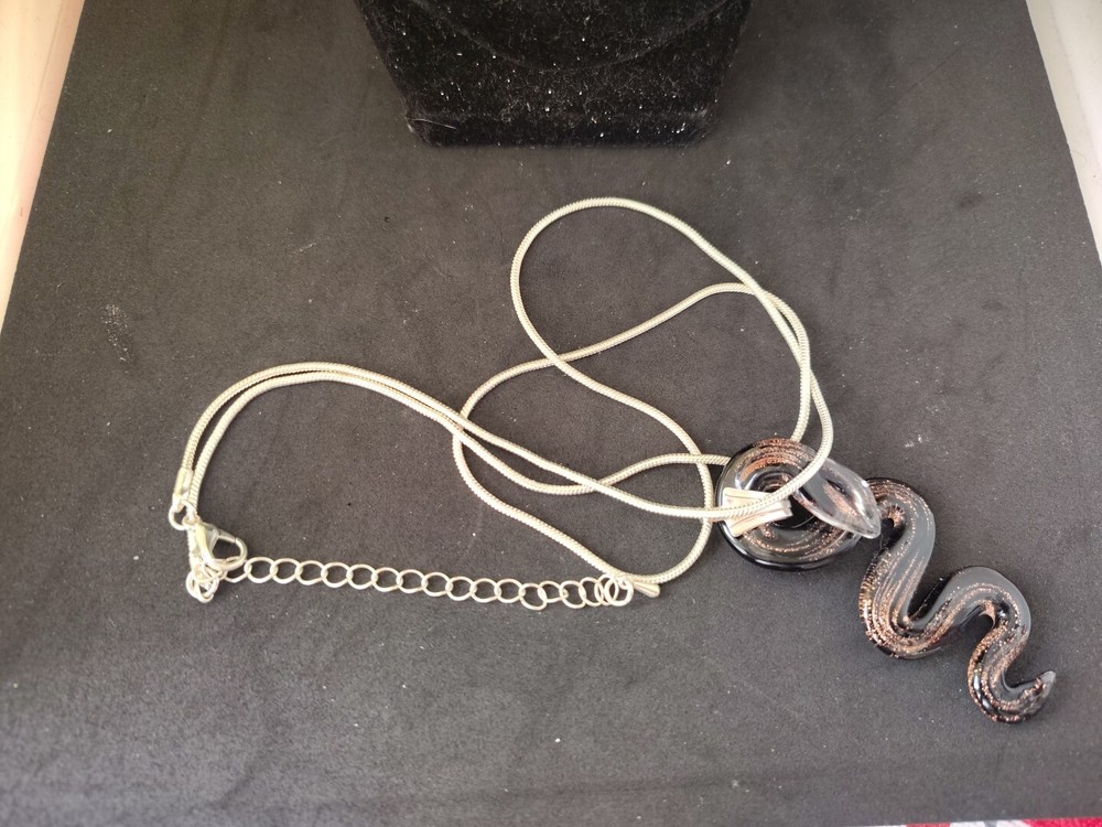 Hoodoo Love Snake Silver Necklace