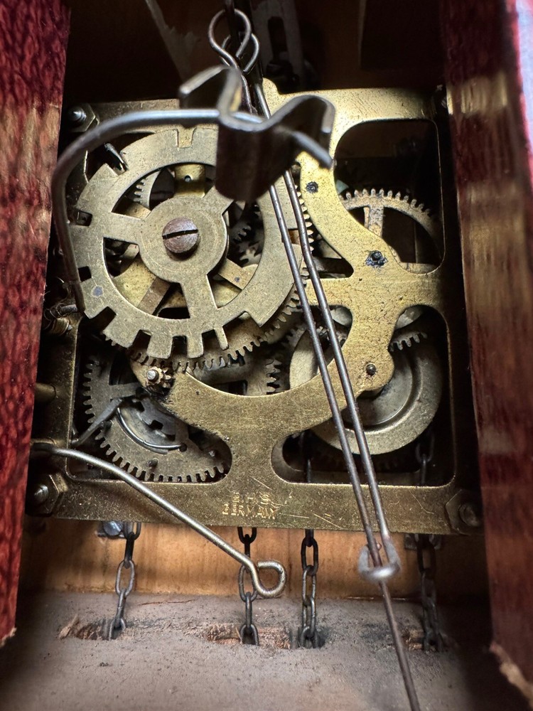 Vintage Germany Black Forest Strike,Cuckoo Clock, 2 Weights Driven Read