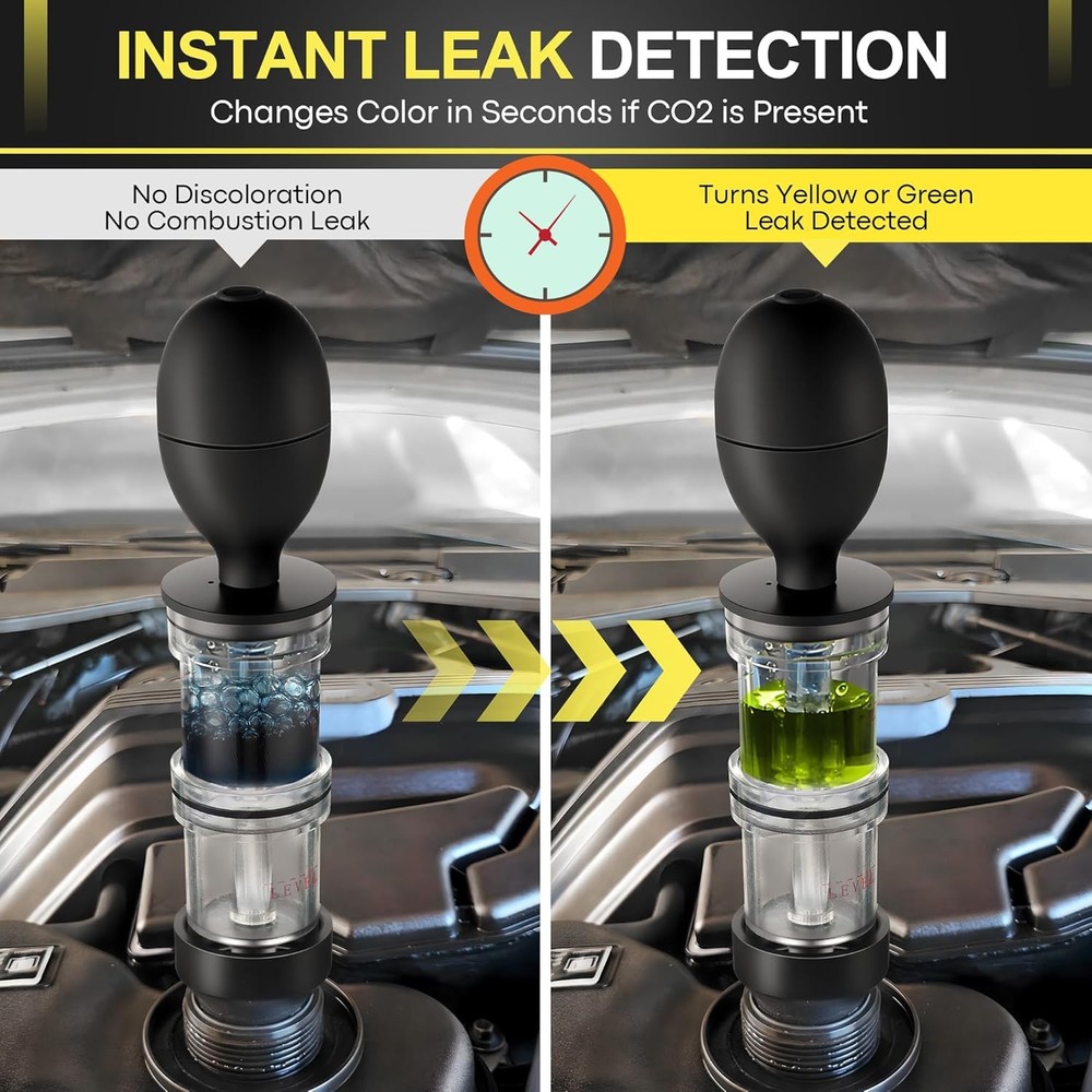 Head Gasket Tester Combustion Leak Test Kit with 8.5oz Testing Fluid...