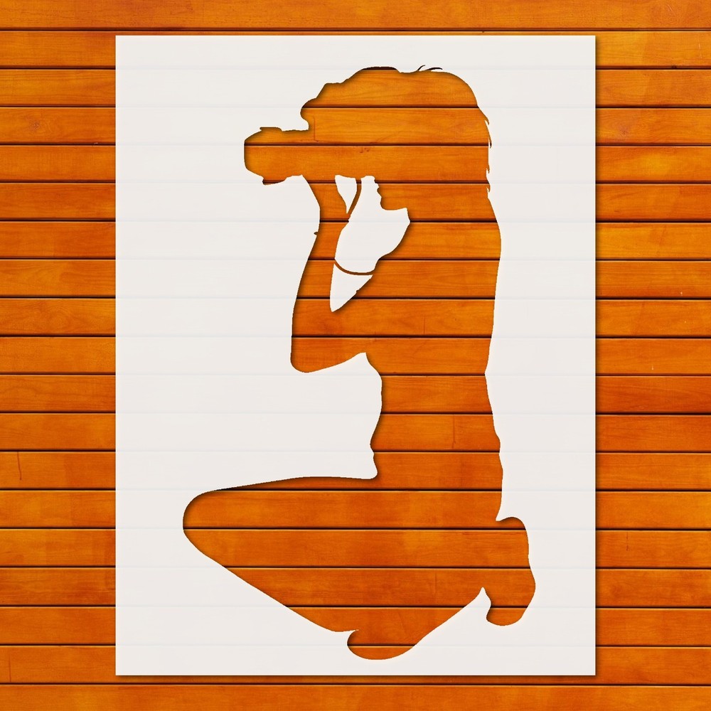 Reusable Camera Decorative Stencil Template for Wall Art & DIY Crafts - Stenc…