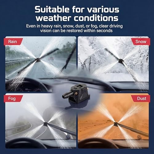 8 Pack Front Windshield Washer Nozzles, Universal Front Windshield Wiper
