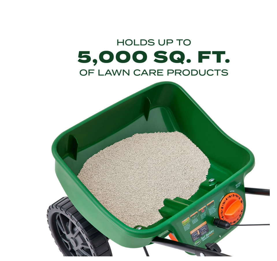 Scotts Turf Builder EdgeGuard Mini Broadcast Spreader for Grass Seed