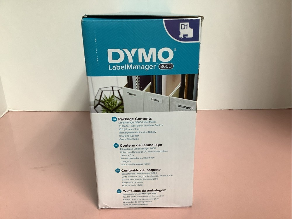Dymo LabelManager 360D Desktop Label Maker Thermal Printer w Battery AC Adapter