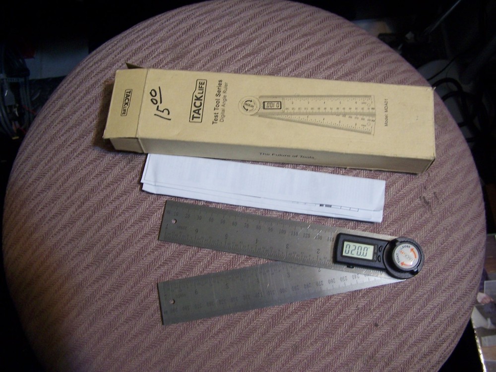 Tacklife MDA01 Digital Angle Protractor 7'' Stainless Angle Finder Ruler
