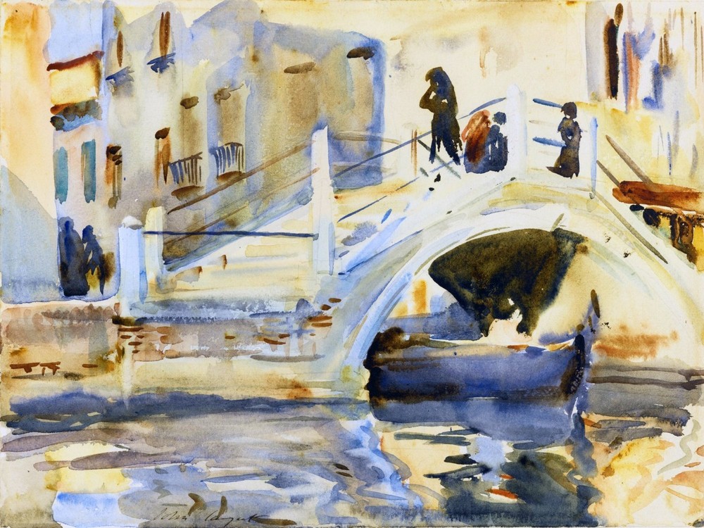 VENICE BRIDGE WITH FIGURES Accent Tile Mural Kitchen Bathroom Backsplash 8x6