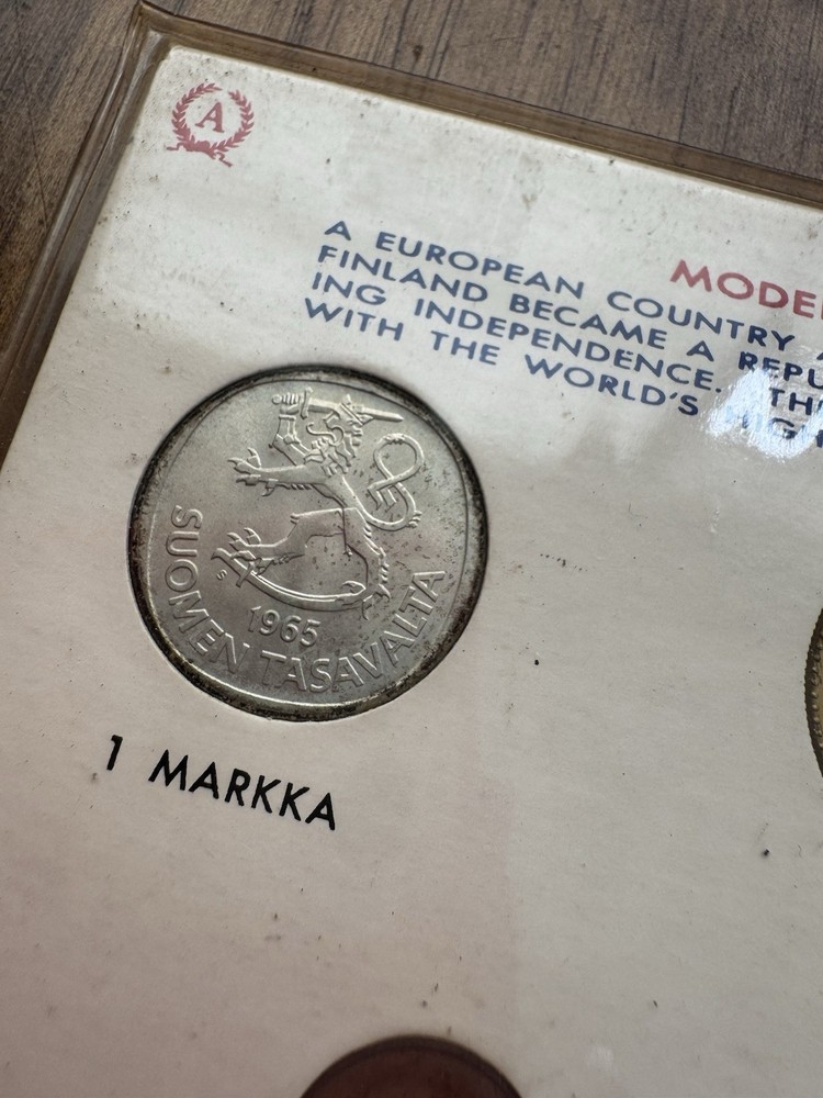 Finland 6 Coin Modern Uncirculated Type Set in protective display