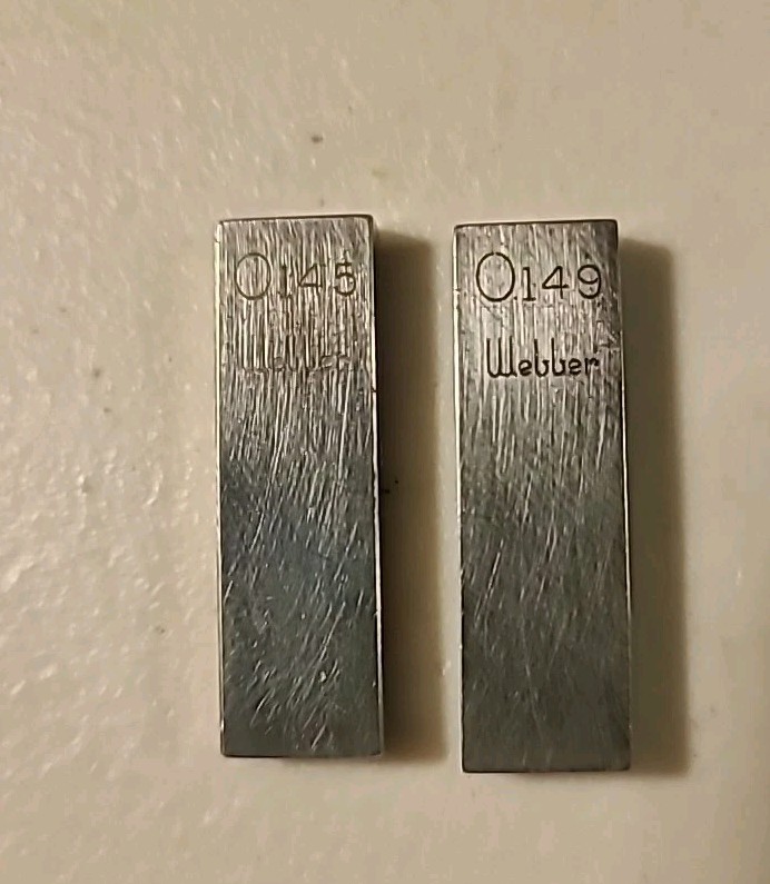 .145 .149 Rectangular Steel Gage Block. WEBBER