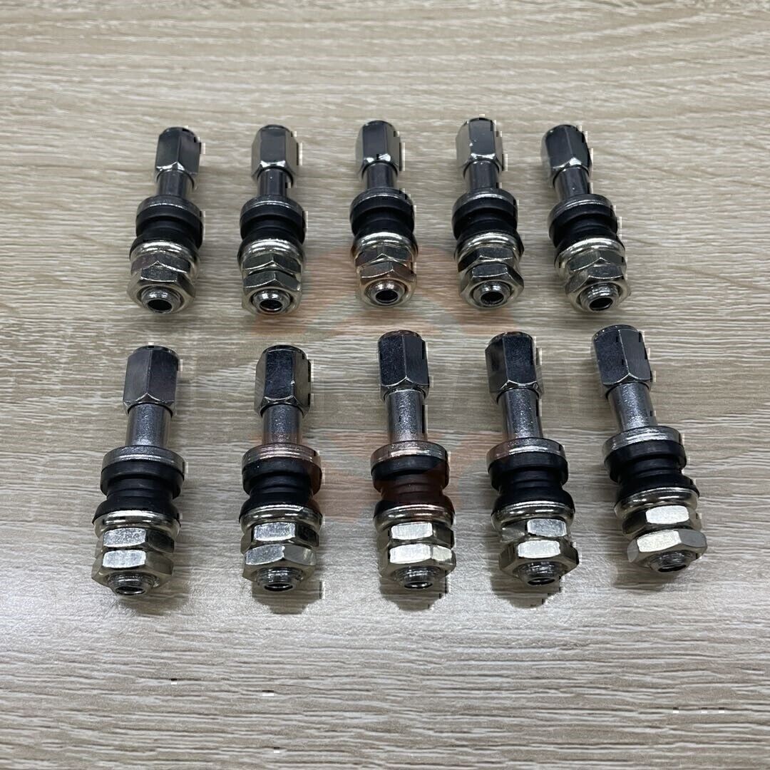 10PACK STAINLESS STEEL WHEEL TIRE VALVE STEMS HIGHT PRESSURE BOLT IN WITH US