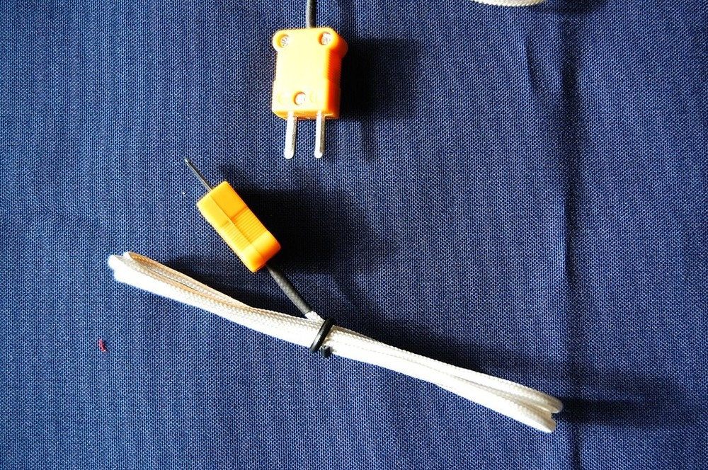 Type K Thermocouple Temperature Sensor w/Flat Pin mini Plug HVAC Multimeter Part