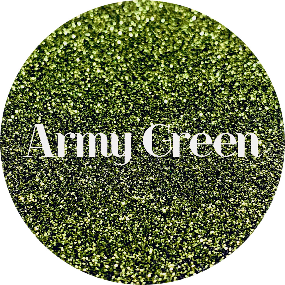 Premium Polyester Glitter - Dark Olive Green Metallic