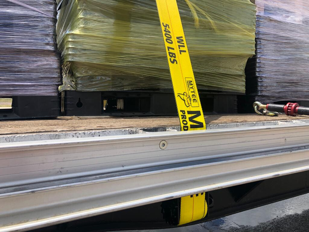 (10 Pack) 3"X30' Winch Straps w/flat hook, WLL 5000 Flatbed Tie Down Strap