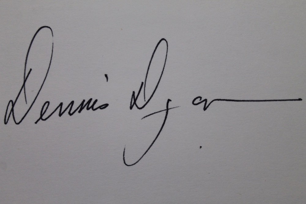 Dennis Dyan Autographed 3x5 Signed Index Card 106