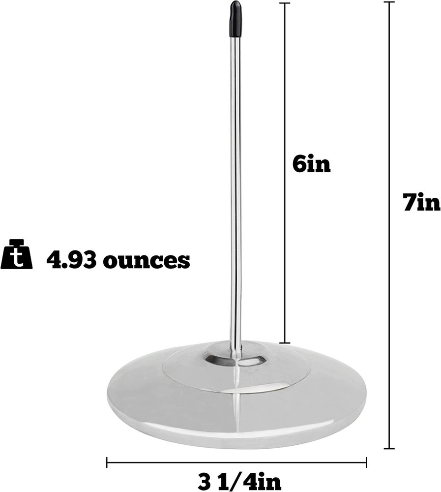 2 Pack Bill Fork Receipt Holder Spike Stainless Steel with Solid Heavy-duty Base