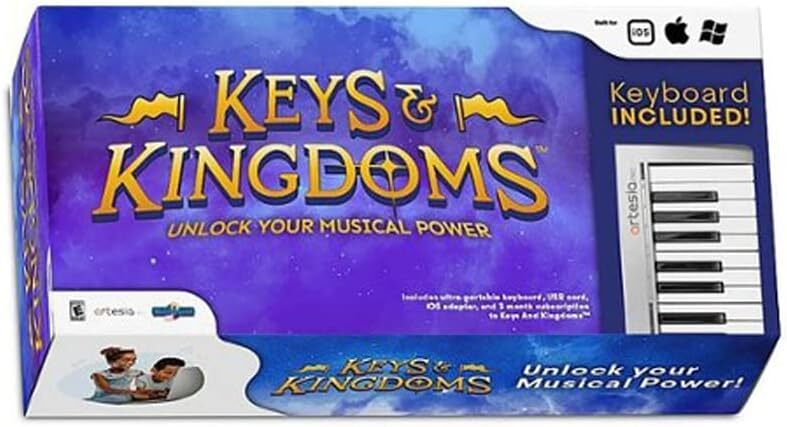 Keys and Kingdoms Piano Learning Adventure Game with Keyboard
