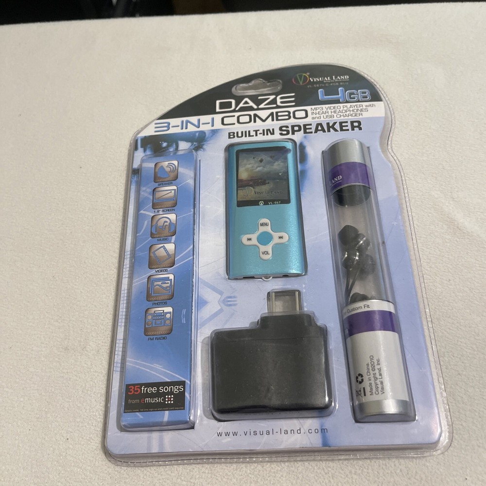 New Sealed! Visual Land MP3 Player VL-567k 3 in 1 Combo Bundle!