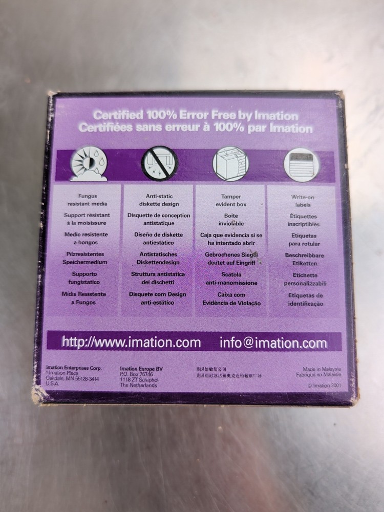 Imation 2HD 3.5" 1.44 MB IBM Formatted Diskettes 10-Pack Brand New