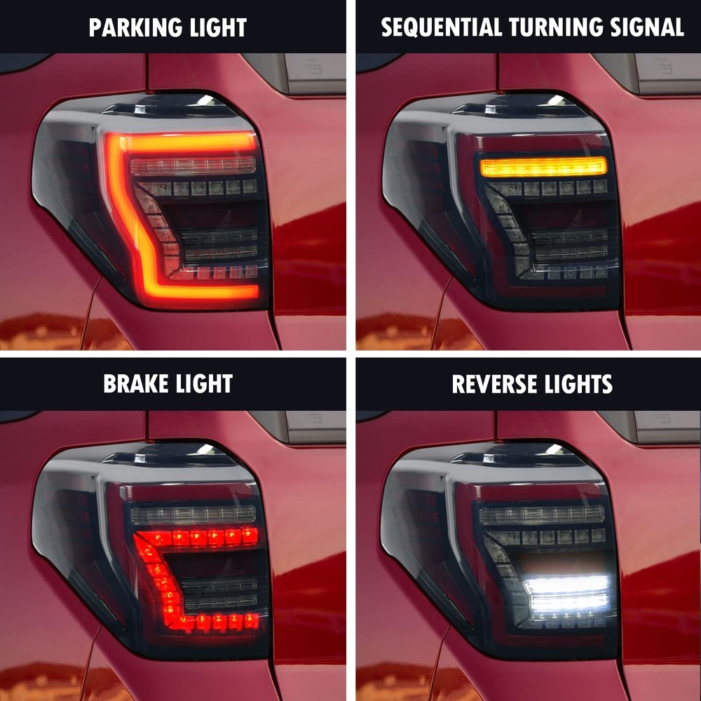 LED Tail Lights 10-24 4Runner Sequential Turn & Start Up Animation Brake Reverse