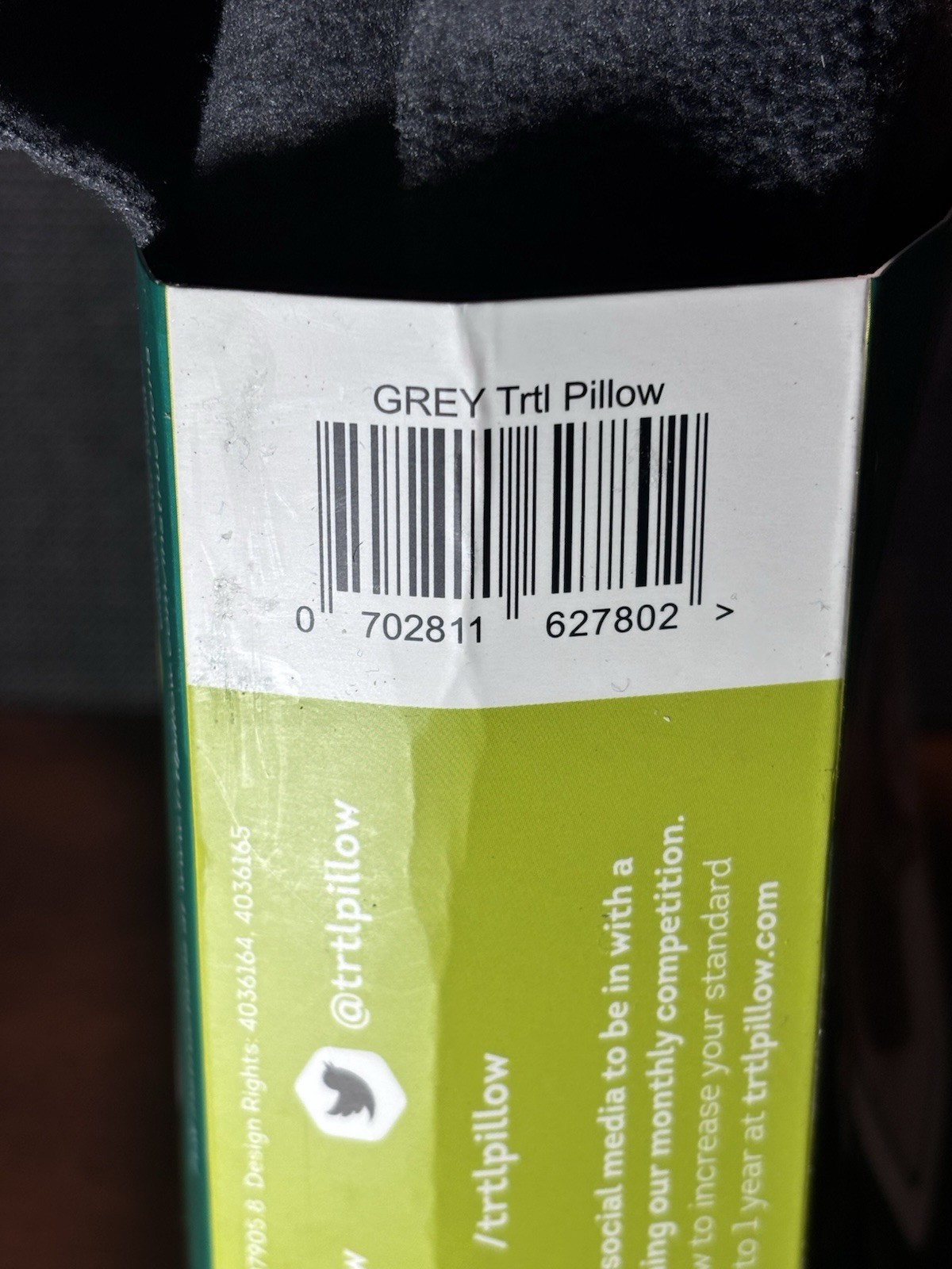 Trtl Travel Neck Pillow, Grey - Lightweight, Unisex Travel Neck Support