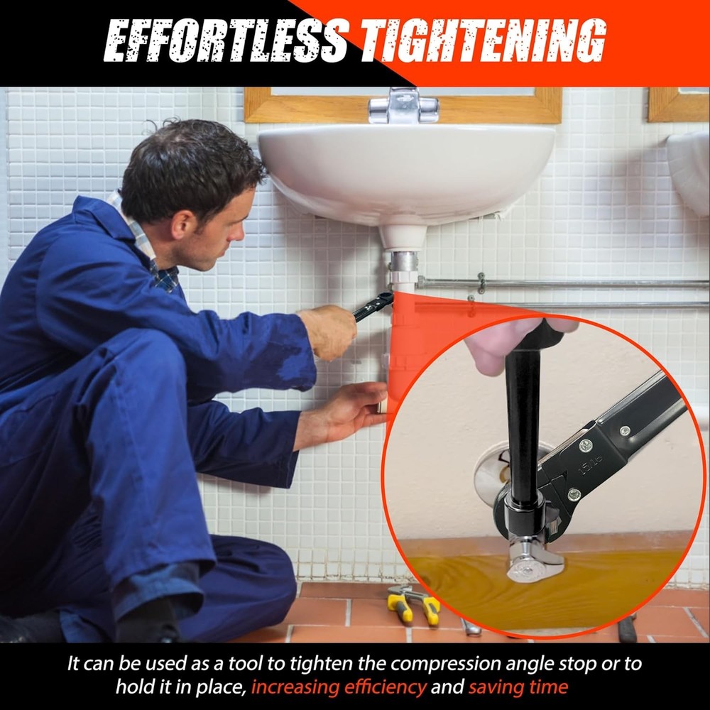 Angle Stop Wrench Kit for 3/8" & 1/2" Compression Valve Installation