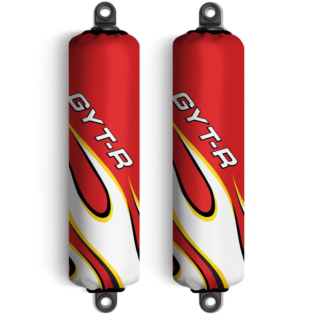 Red Flame Shock Protector Covers Yamaha Snowmobile (all models) (Set 2) New