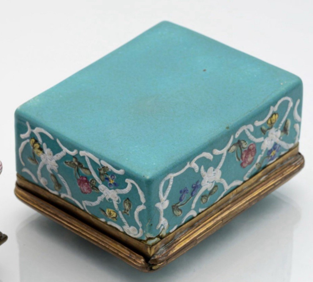 18th Century Copper Enameled Snuff Box