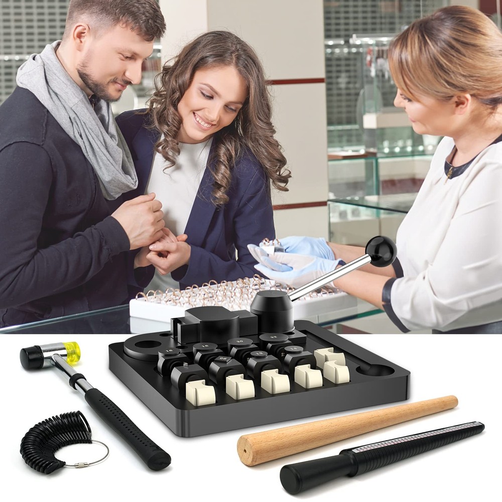 JAZORR Ring Bending Tool, Bender with Nylon Dies Making Black