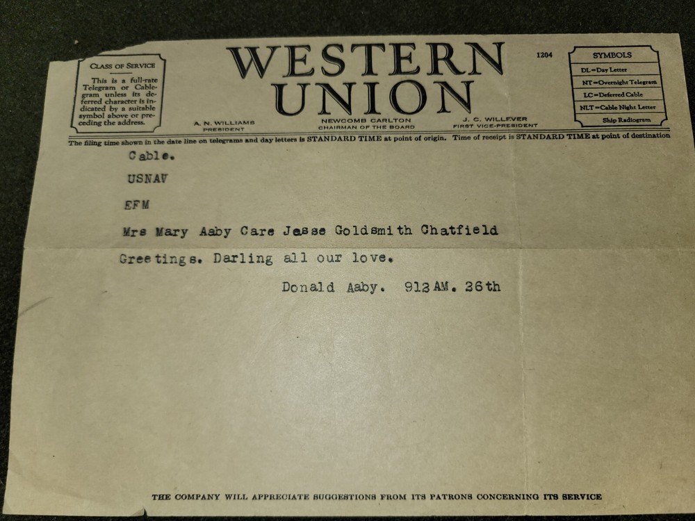 WWII Telegram