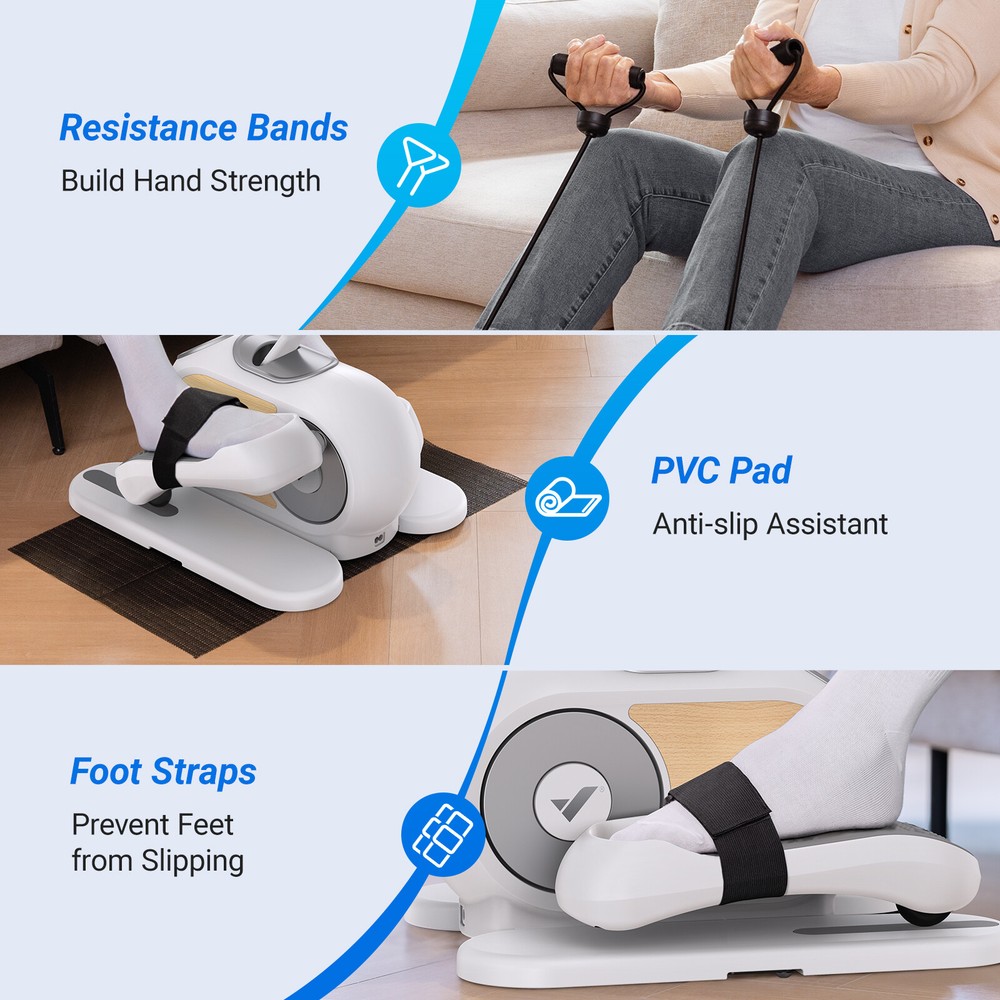 MERACH Under Desk Elliptical Machine Leg Exerciser For Home With Remote Control